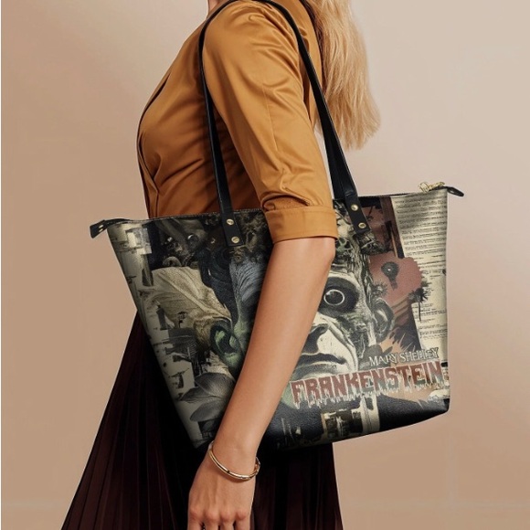 Lettoria Frankenstein Old Parchment Leather Handbag - Picture 3 of 6